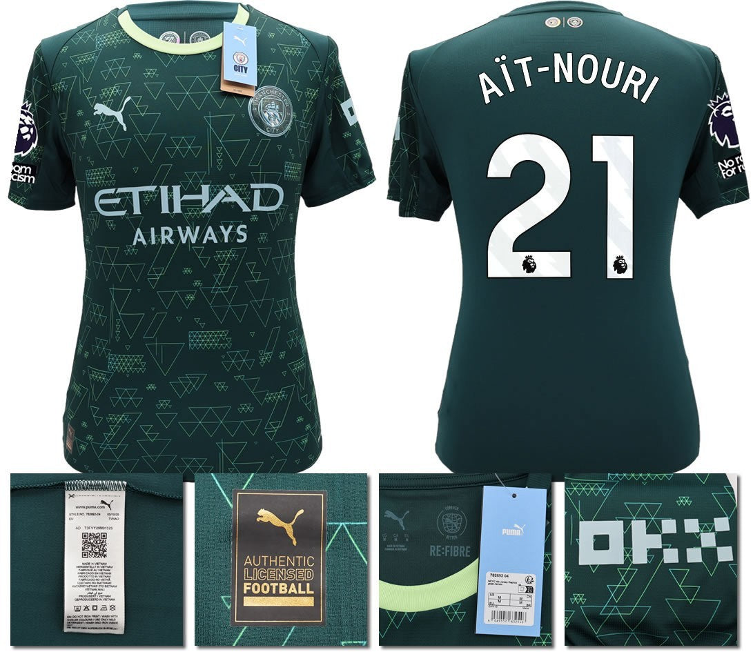BNWT 2025 2026 MAN CITY PUMA 4TH AIT - NOURI 21 FOOTBALL SHIRT