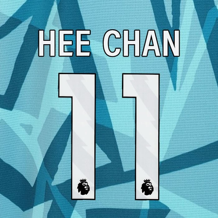 2023 2024 WOLVES 3RD HEE CHAN 11 OFFICIAL WHITE PLAYER SIZE NAMESET