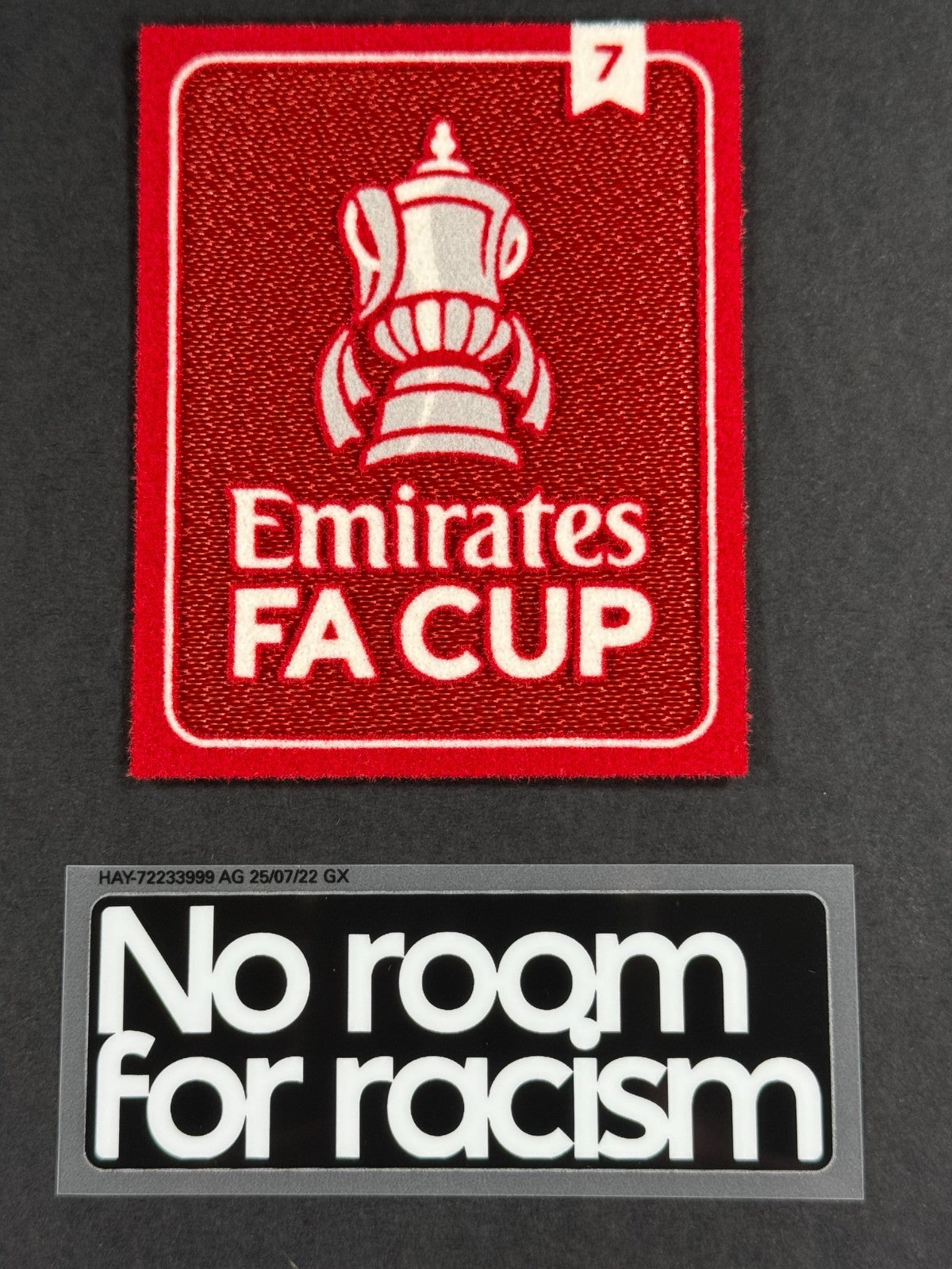 2025 OFFICIAL SPORTING ID FA CUP ASTON VILLA 7X WINNERS + NRFR PATCH SET