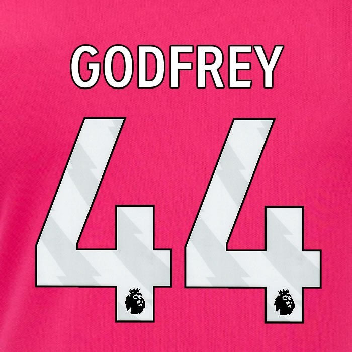 2024 2025 OFFICIAL IPSWICH TOWN GODFREY 44 WHITE 3RD PLAYER SIZE NAME SET