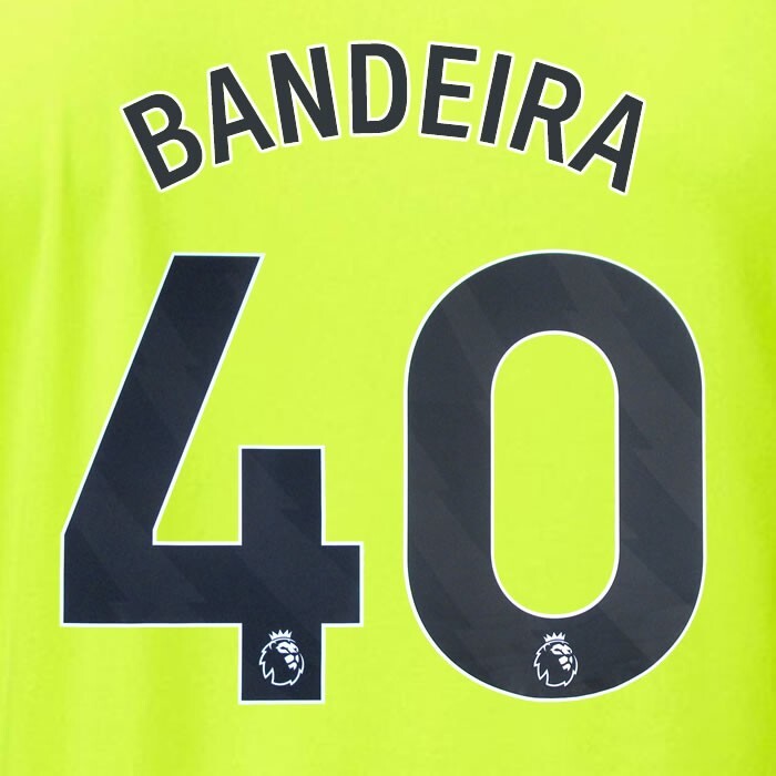 ARSENAL 2023/24 BANDEIRA 40 OFFICIAL AVERY DENNISON BLACK PLAYER SIZE NAME SET