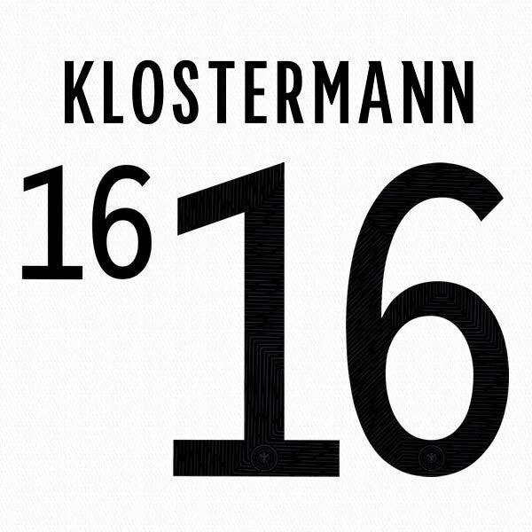 GERMANY 2020 - 2021 OFFICIAL KLOSTERMANN 16 HOME PLAYER SIZE NAME SET