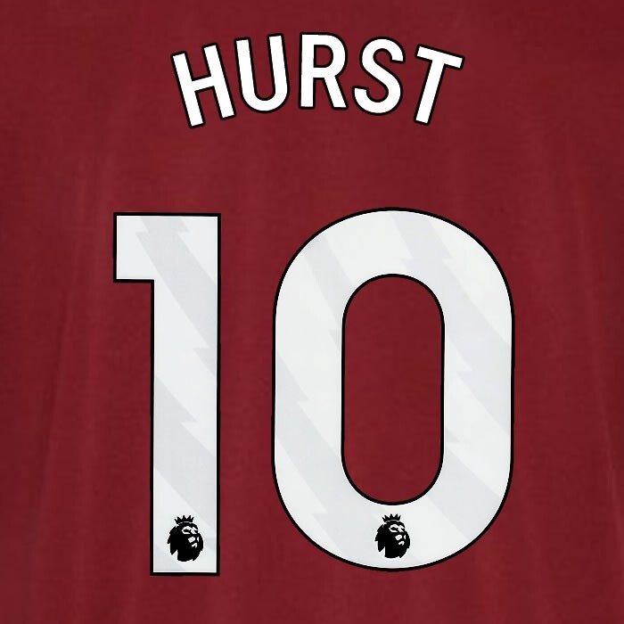 2023 2024 WEST HAM HURST 10 OFFICIAL WHITE PLAYER SIZE NAMESET