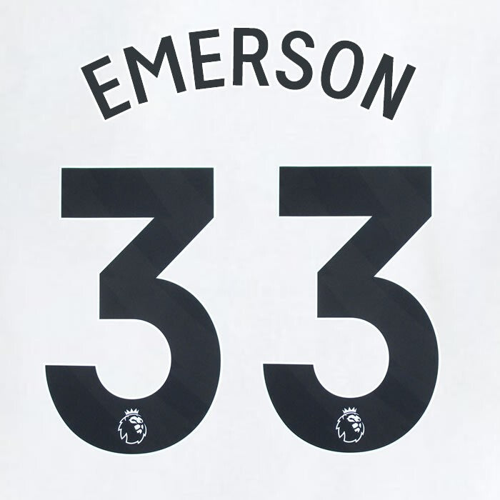 2023 2024 WEST HAM EMERSON 33 OFFICIAL AWAY BLACK PLAYER SIZE NAMESET