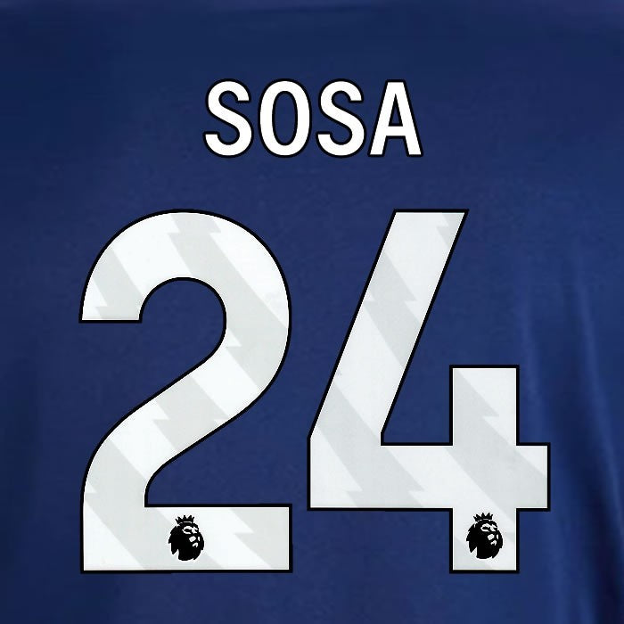 2024 2025 OFFICIAL NOTTINGHAM SOSA 24 WHITE AWAY PLAYER SIZE NAMESET