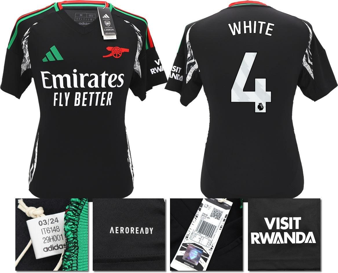BNWT 2024/2025 ARSENAL F.C. ADIDAS AWAY SHIRT WHITE 4
