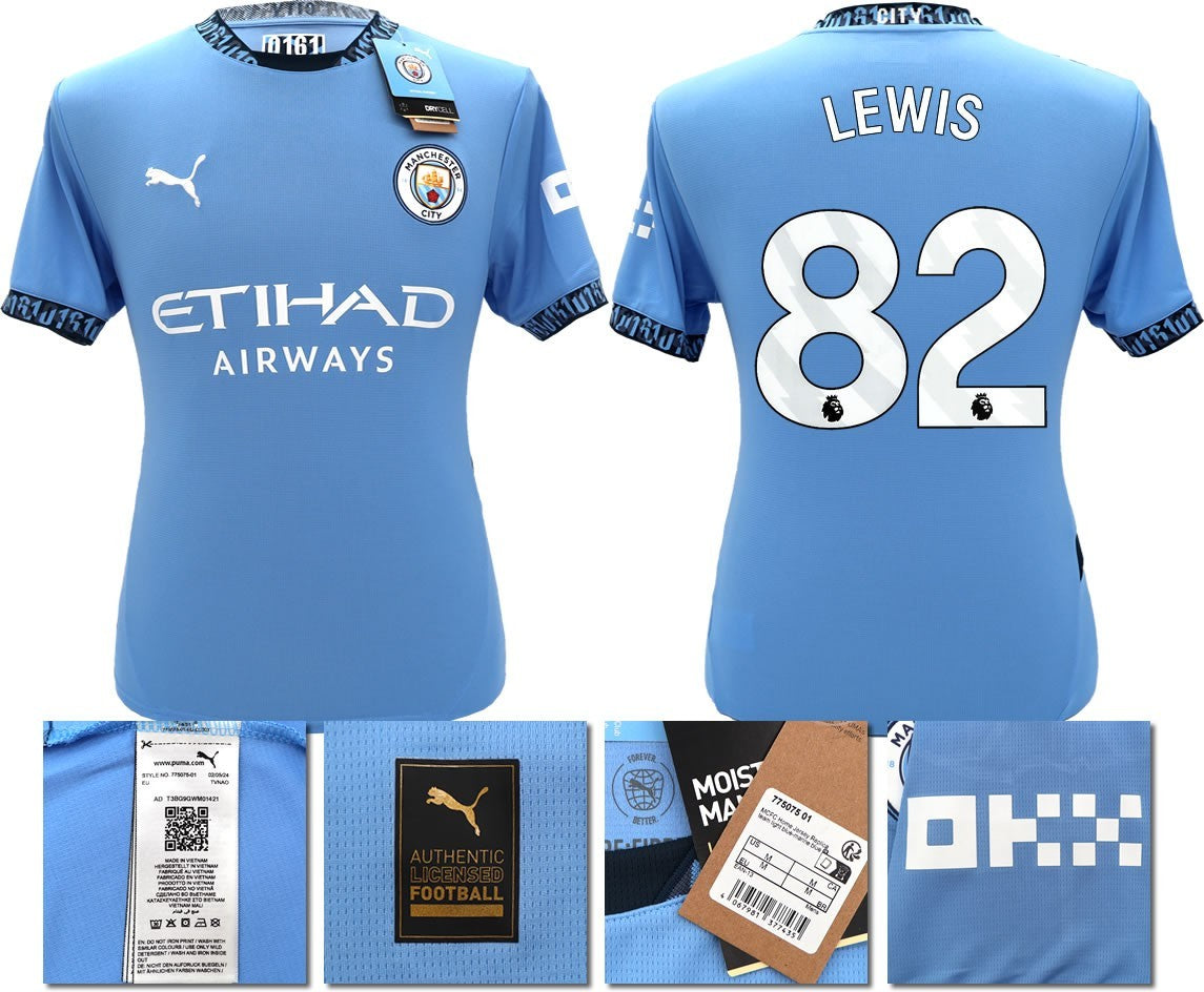 BNWT 2024 2025 MAN CITY PUMA HOME LEWIS 82 FOOTBALL SHIRT