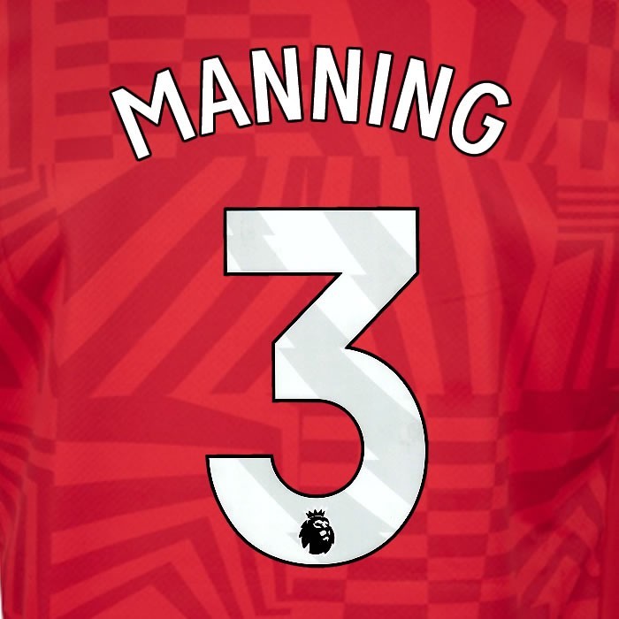 2024 2025 OFFICIAL SOUTHAMPTON MANNING 3 WHITE HOME PLAYER SIZE NAME SET