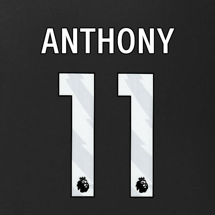2025 2026 BURNLEY ANTHONY 11 OFFICIAL WHITE 3RD PLAYER SIZE NAMESET