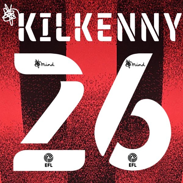BOURNEMOUTH 2020 2021 OFFICIAL KILKENNY 26 ELMS UK HOME PLAYER SIZE NAME SET