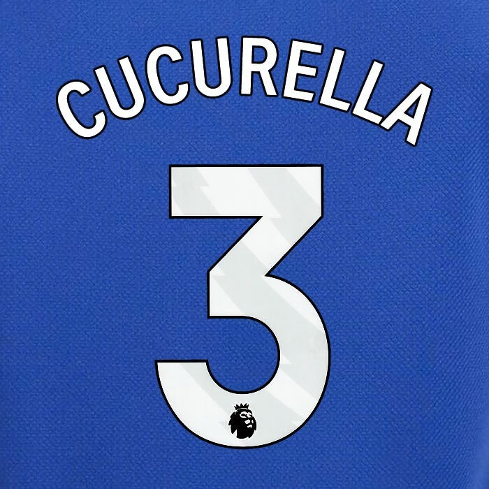 2023 2024 OFFICIAL CHELSEA CUCURELLA 3 WHITE HOME PLAYER SIZE NAMESET