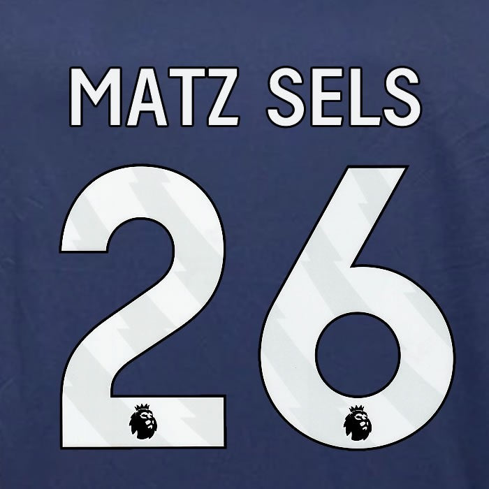2023 2024 OFFICIAL NOTTINGHAM MATZ SELS 26 WHITE 3RD PLAYER SIZE NAMESET