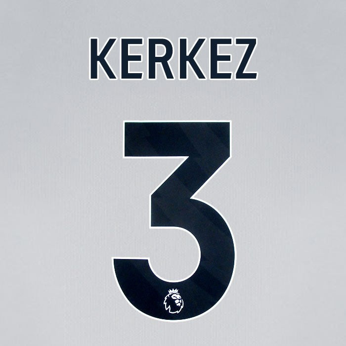 2024 2025 BOURNEMOUTH KERKEZ 3 BLACK AWAY PLAYER SIZE NAME SET