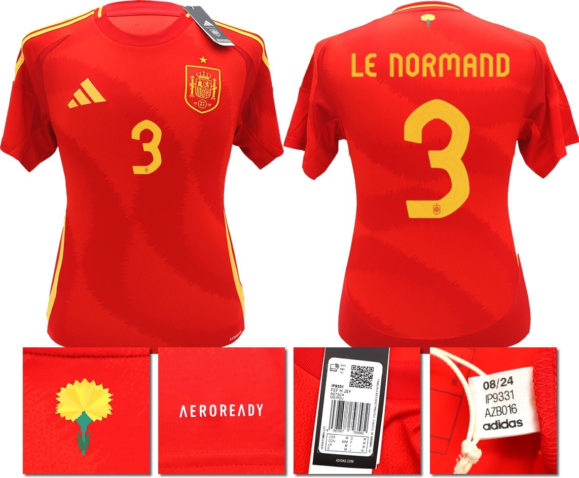 BNWT 2024 2025 SPAIN ADIDAS HOME SHIRT LE NORMAND 3 MEN'S