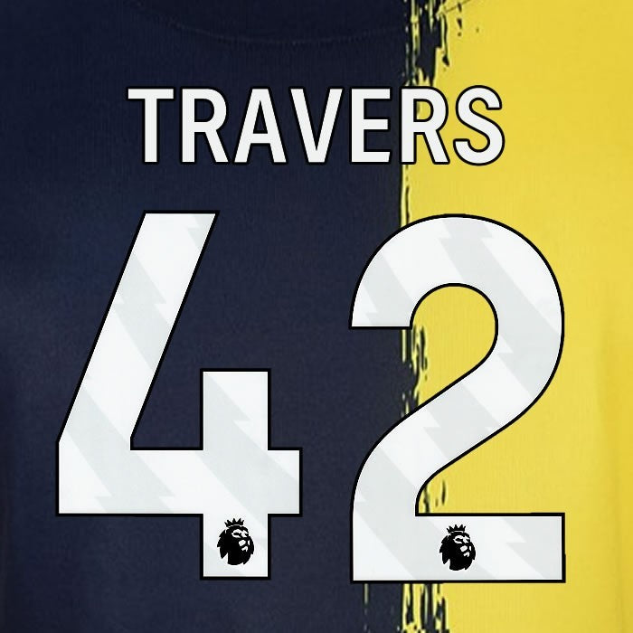 2023 2024 BOURNEMOUTH TRAVERS 42 WHITE 3rd PLAYER SIZE NAME SET