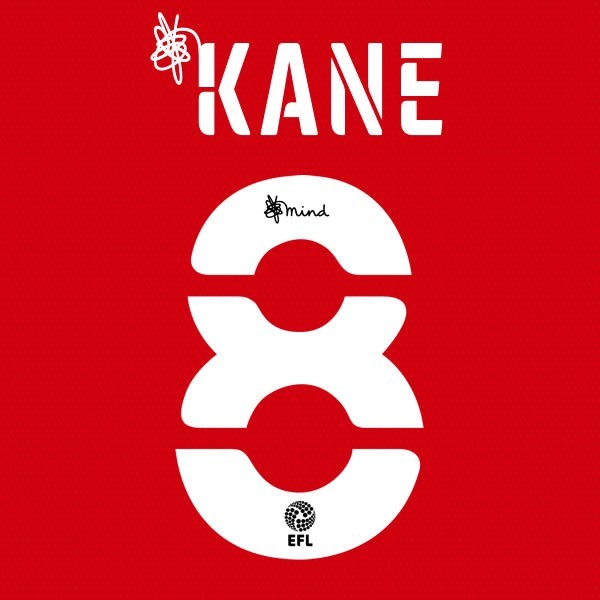BARNSLEY 2020 2021 OFFICIAL KANE 8 HOME PLAYER SIZE NAME SET