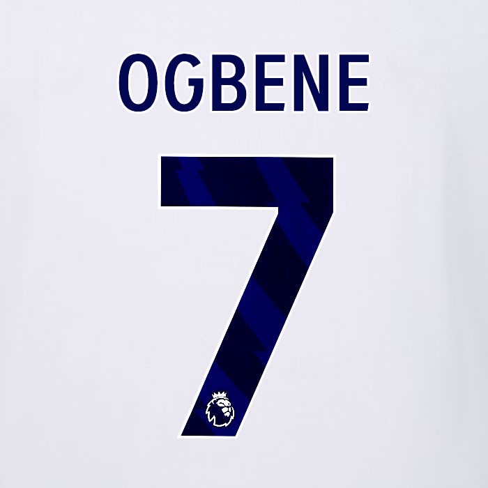 2023 2024 LUTON TOWN OFFICIAL OGBENE 7 BLUE AWAY PLAYER SIZE NAMESET