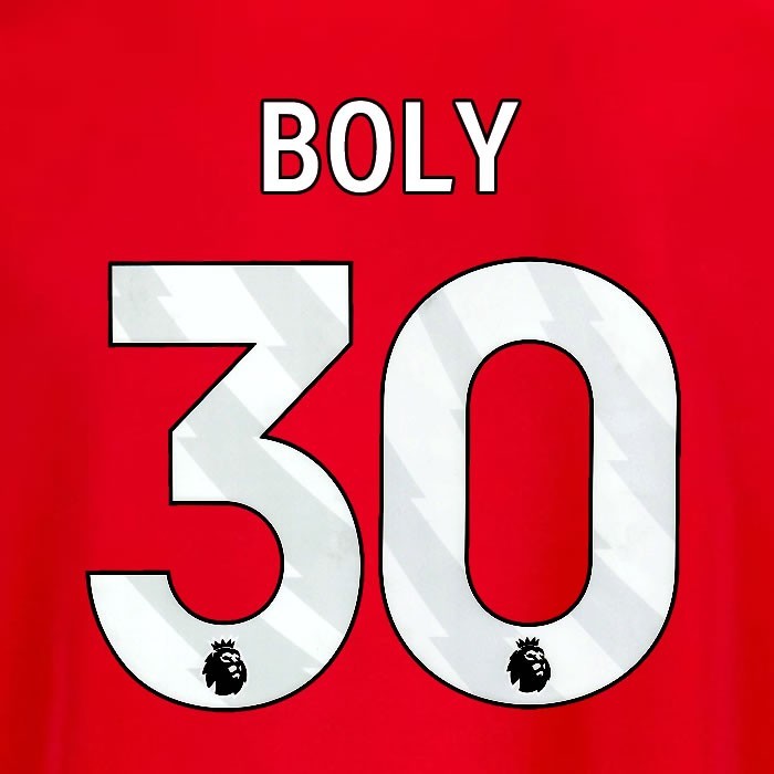 2025 2026 OFFICIAL NOTTINGHAM BOLY 30 WHITE HOME PLAYER SIZE NAMESET