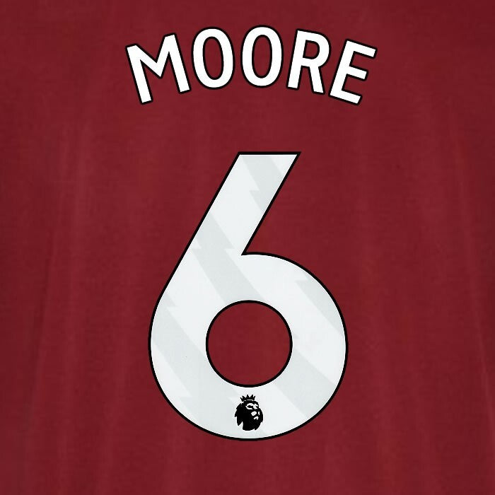 2023 2024 WEST HAM MOORE 6 OFFICIAL WHITE PLAYER SIZE NAMESET