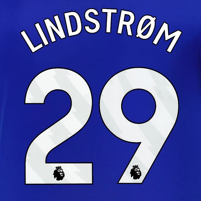 2024 2025 EVERTON LINDSTROM 29 OFFICIAL WHITE HOME PLAYER SIZE NAMESET