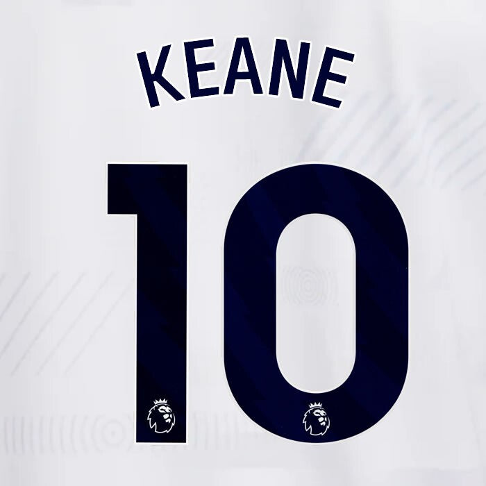 TOTTENHAM 2023/2024 KEANE 10 AVERY DENNISON BLUE PLAYER SIZE NAME SET