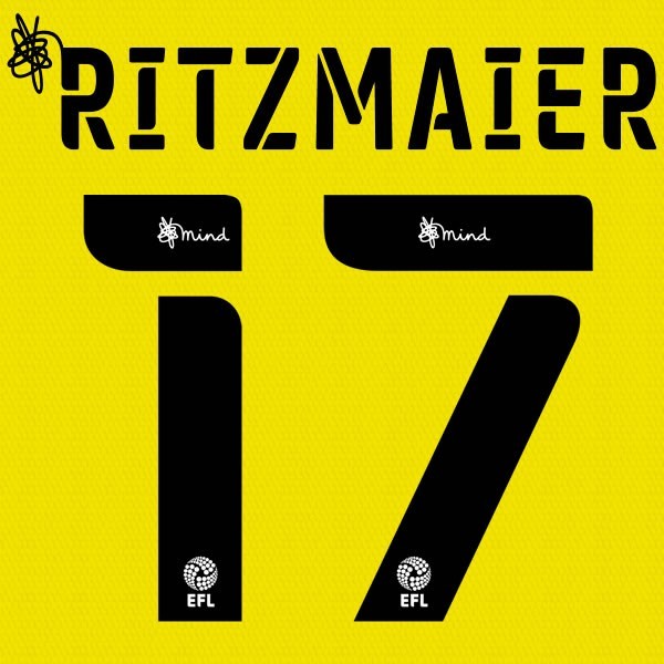 BARNSLEY 2020 2021 OFFICIAL RITZMAIER 17 3RD PLAYER SIZE NAME SET