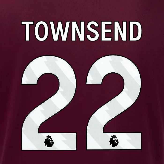 2024 2025 OFFICIAL IPSWICH TOWN TOWNSEND 22 WHITE AWAY PLAYER SIZE NAME SET