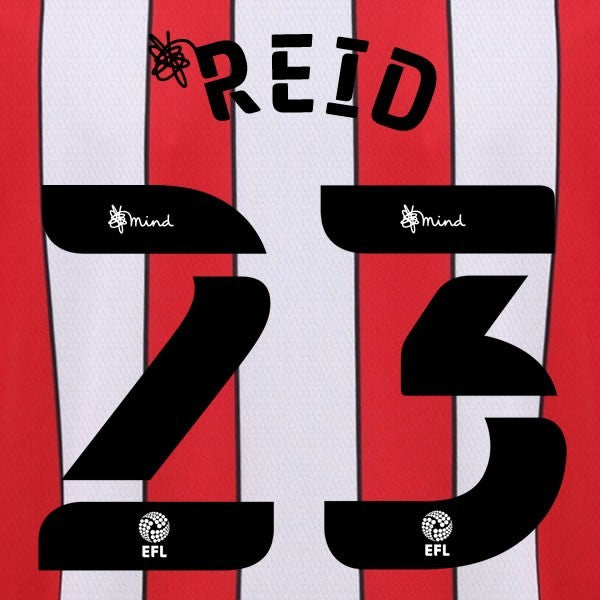 BRENTFORD 2020 2021 OFFICIAL REID 23 HOME PLAYER SIZE NAME SET