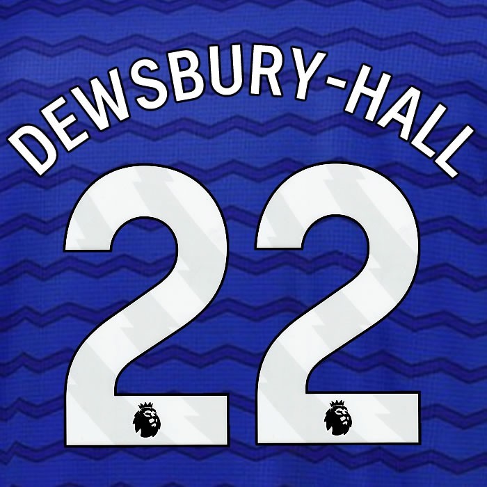 2025 2026 EVERTON DEWSBURY HALL 22 OFFICIAL WHITE HOME PLAYER SIZE NAMESET