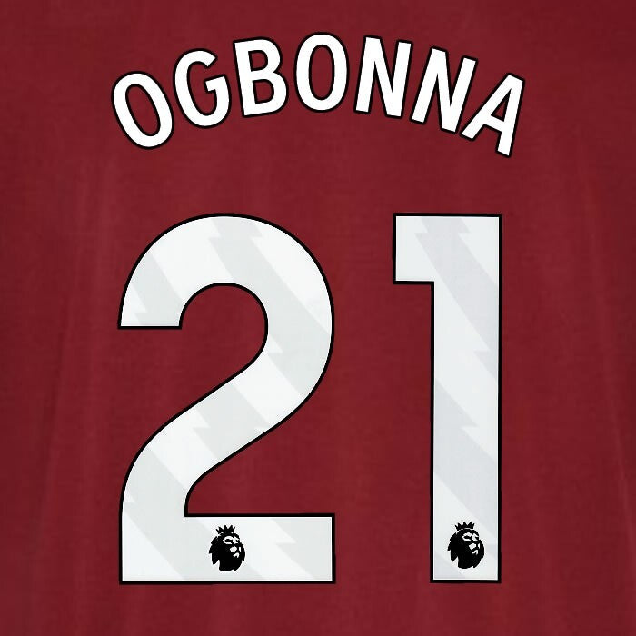 2023 2024 WEST HAM OGBONNA 21 OFFICIAL WHITE PLAYER SIZE NAMESET