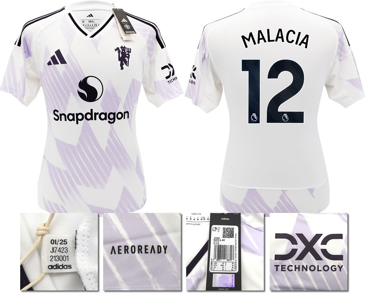 BNWT 2025 2026 MANCHESTER UNITED ADIDAS AWAY SHIRT MALACIA 12 MEN'S XXL