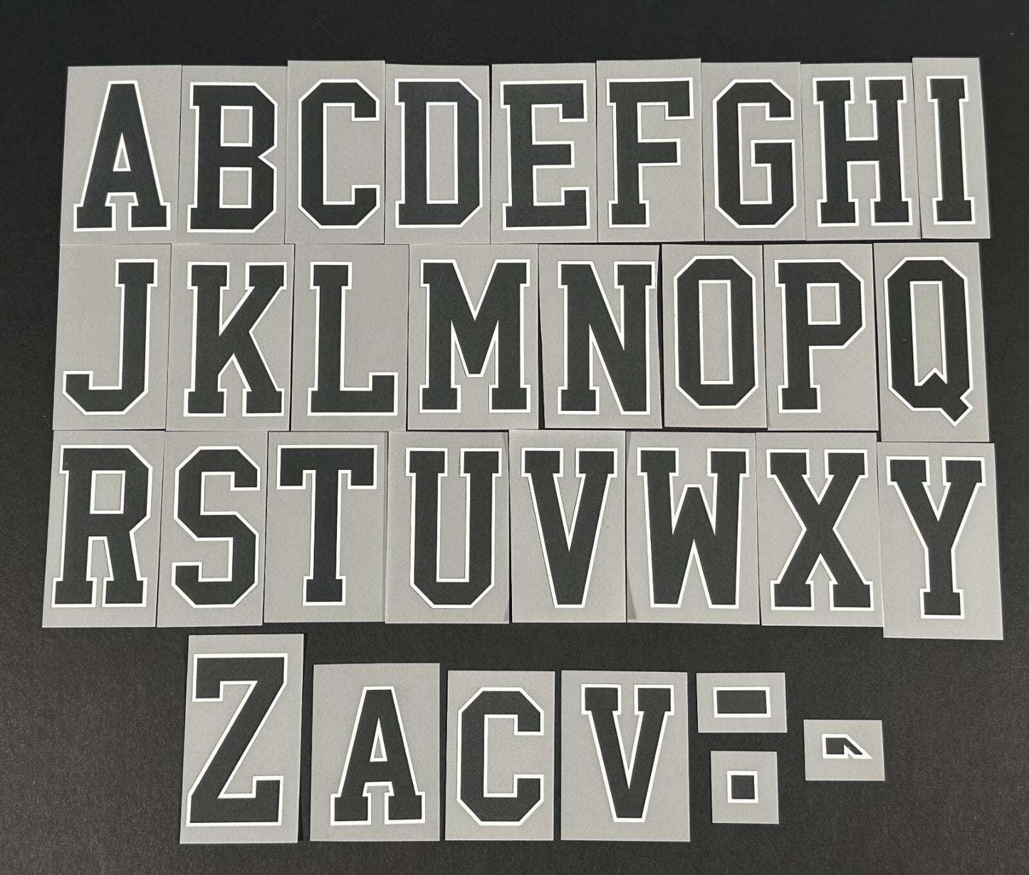 2020 2023 OFFICIAL ELMS UK SCOTTISH SPFL BLACK PLAYER SIZE LETTERS