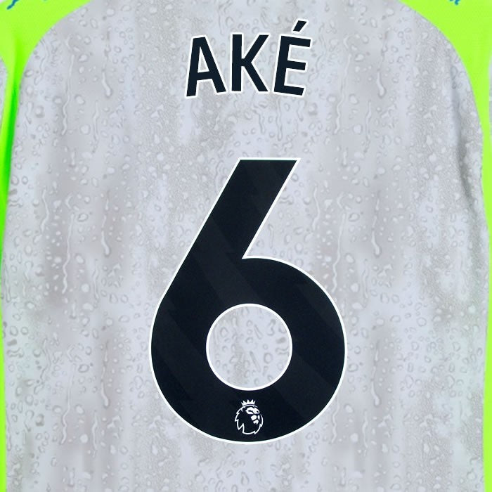 2025 2026 MANCHESTER CITY AKE 6 BLACK 3RD PLAYER SIZE NAME SET