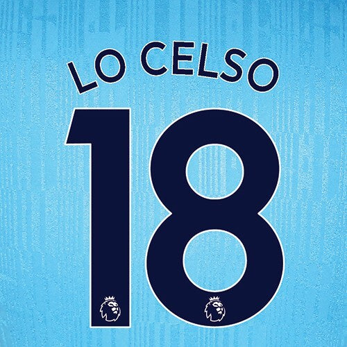 TOTTENHAM 2019-23 LO CELSO 18 OFFICIAL AVERY DENNISON NAVY PLAYER SIZE NAME SET