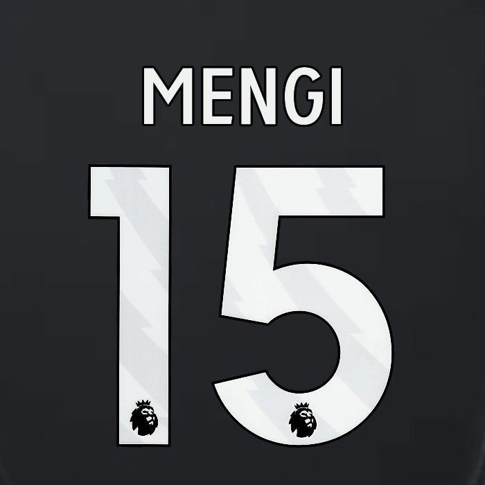 2023 2024 LUTON TOWN OFFICIAL MENGI 15 WHITE 3RD PLAYER SIZE NAMESET