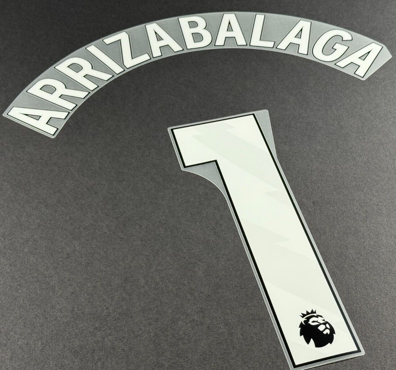 CHELSEA 23/24 ARRIZABALAGA 1 OFFICIAL AVERY DENNISON WHITE PLAYER SIZE NAME SET