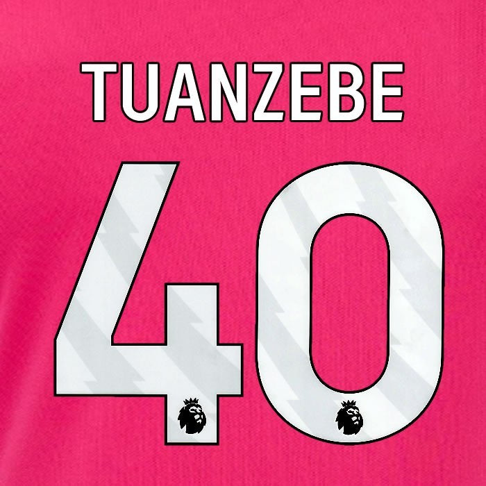 2024 2025 OFFICIAL IPSWICH TOWN TUANZEBE 40 WHITE 3RD PLAYER SIZE NAME SET
