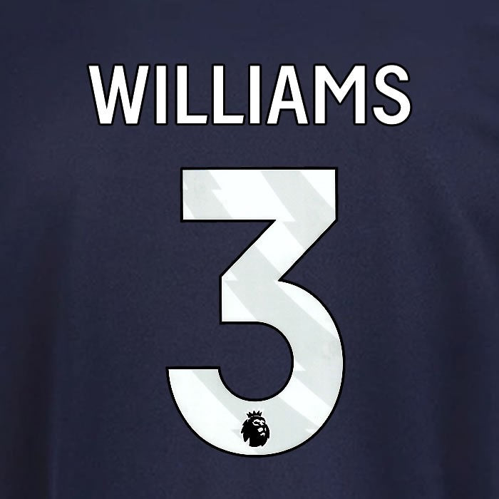 2025 2026 OFFICIAL NOTTINGHAM WILLIAMS 3 WHITE 3RD PLAYER SIZE NAMESET