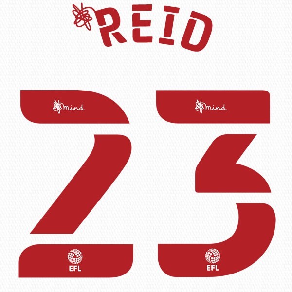 BRENTFORD 2020 2021 OFFICIAL REID 23 3RD PLAYER SIZE NAME SET