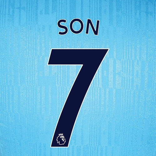 TOTTENHAM 2019-23 SON 7 OFFICIAL AVERY DENNISON NAVY PLAYER SIZE NAME SET