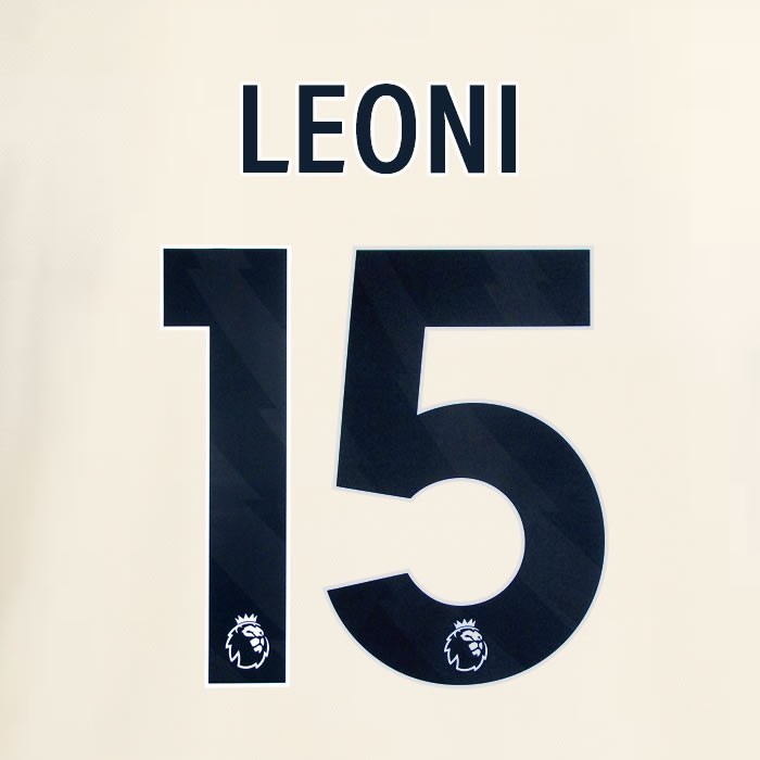 2025 2026 OFFICIAL LIVERPOOL LEONI 15 BLACK AWAY PLAYER SIZE NAMESET