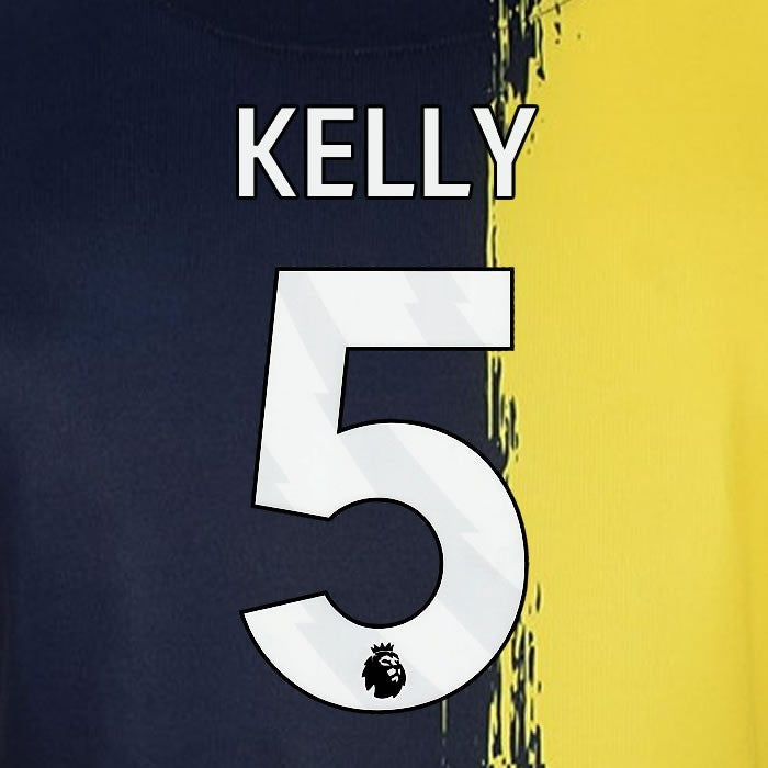 2023 2024 BOURNEMOUTH KELLY 5 WHITE 3rd PLAYER SIZE NAME SET