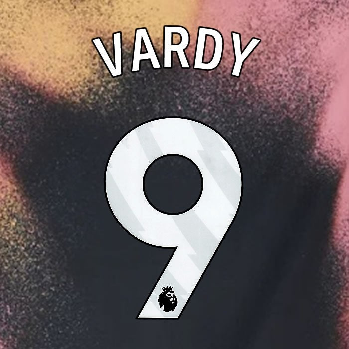 2024 2025 OFFICIAL LEICESTER CITY VARDY 9 WHITE AWAY PLAYER SIZE NAME SET