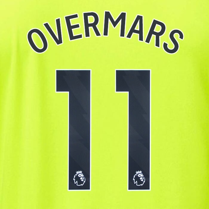 ARSENAL 2023/24 OVERMARS 11 OFFICIAL AVERY DENNISON BLACK PLAYER SIZE NAME SET