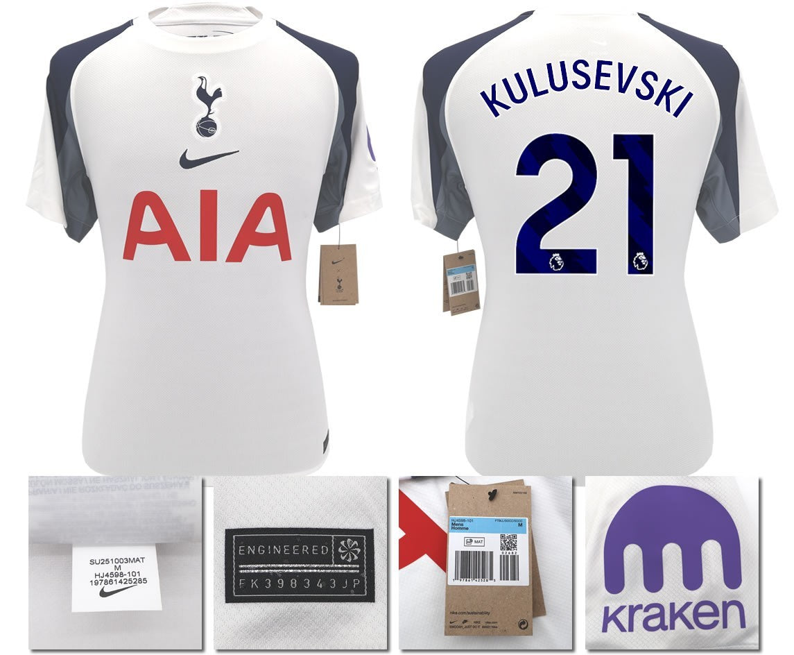 BNWT 2025 2026 TOTTENHAM NIKE HOME KULUSEVSKI 21 FOOTBALL SHIRT MEN'S