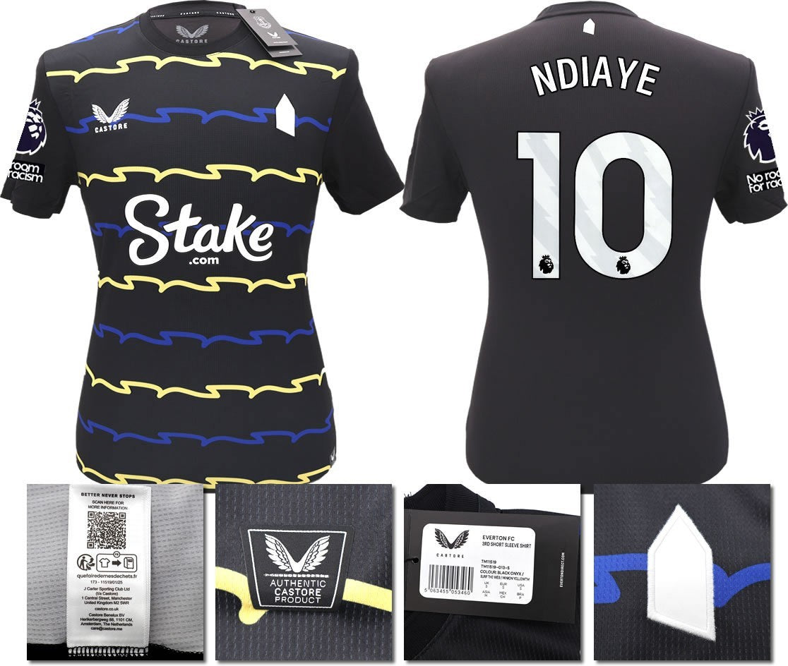 BNWT 2025/2026 EVERTON F.C. CASTORE 3RD SHIRT NDIAYE 10