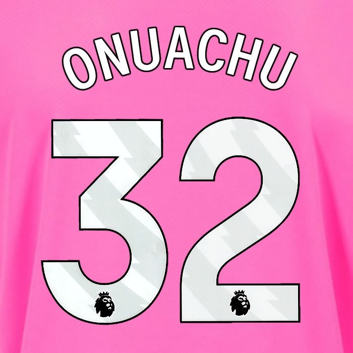 2024 2025 OFFICIAL SOUTHAMPTON ONUACHU 32 WHITE 3RD PLAYER SIZE NAME SET