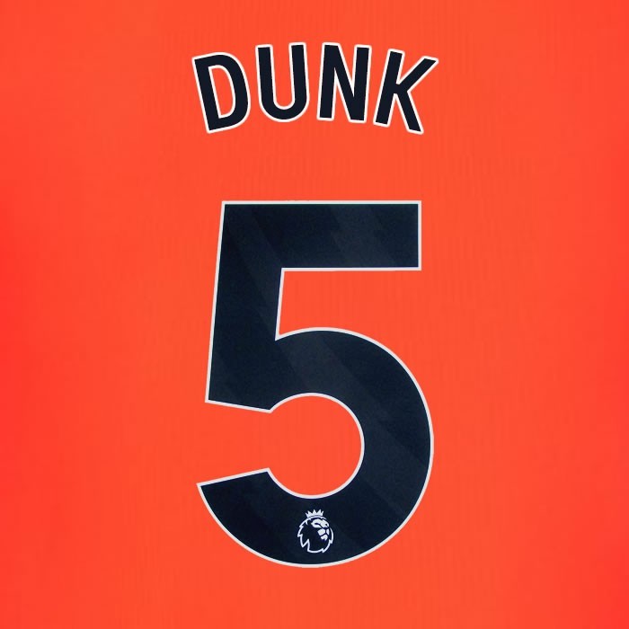2023 2024 BRIGHTON DUNK 5 OFFICIAL BLACK 3RD PLAYER SIZE NAME SET