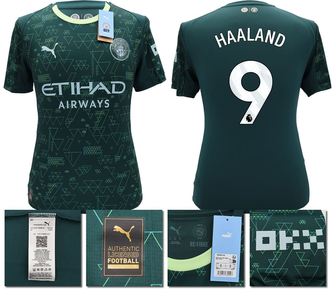 BNWT 2025 2026 MAN CITY PUMA 4TH HAALAND 9 FOOTBALL SHIRT