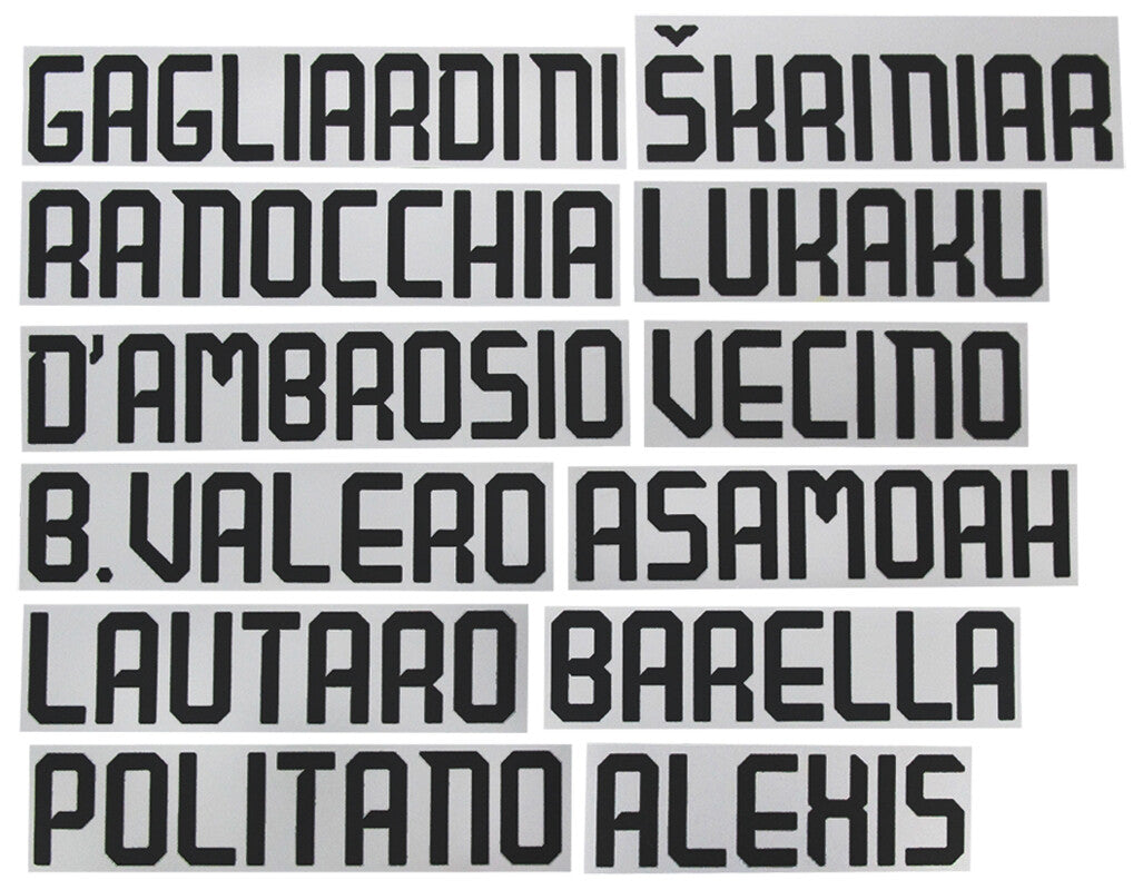 INTER MILAN 2019 2020 OFFICIAL AWAY PLAYER SIZE NAME BLOCKS